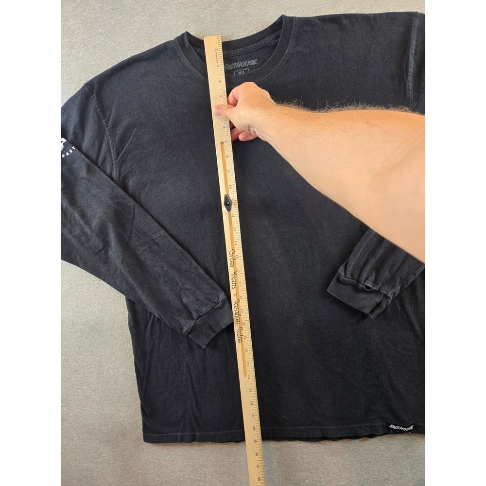 Fasthouse Shirt Mens XL Black Victory Wreath Long Sleeve Crewneck Tee Racing - Picture 6 of 8
